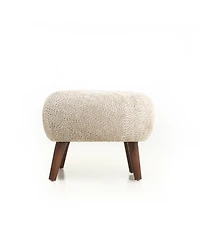Streamdale Furniture Nordic Chenille Lazy Club Chair with Ottoman and Pillow