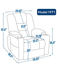 Streamdale Furniture Power Lift Recliner Chair with Massage, Heat, Usb Ports, and Cup Holders