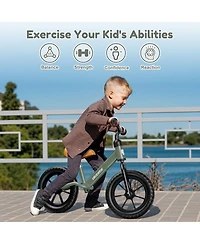 Allobebe Toddler Balance Bike with Adjustable Seat, Flashing Wheel, Indoor/Outdoor, Ages 2-5