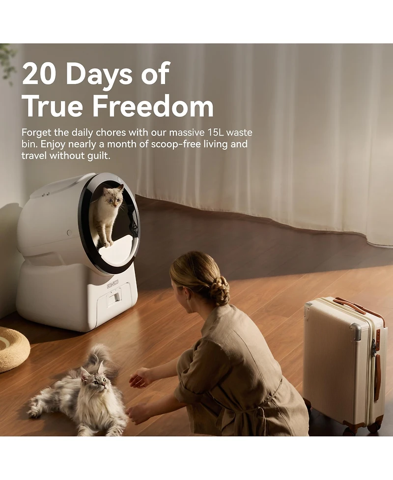 Catlink Scoop Robot Pro Smart Self-Cleaning Litter Box Ai Health Monitor Odor Control Multi-Cat