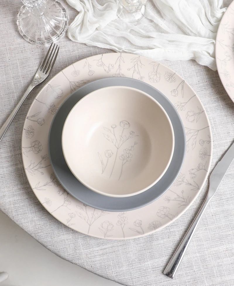 Stone Lain Camelia -Piece Dinnerware Set