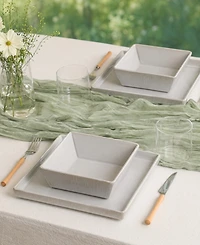 Stone Lain Grace Fluted 24-Piece Dinnerware Set, Service for 8,