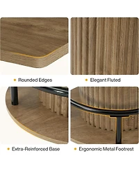 Tribesigns Square Bar Table, 39.4" H Brown Bistro Pub Table