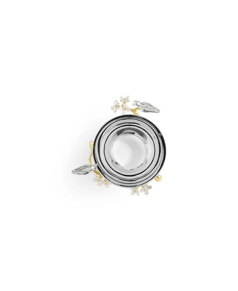 Michael Aram Lovebirds Silver Gold Nut Bowl