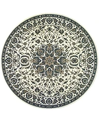 Oriental Weavers Marina 1248W Ivory/Navy 7'10" Indoor/Outdoor Round Area Rug