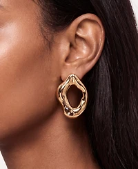 Ettika Melting Metal Crystal Earrings