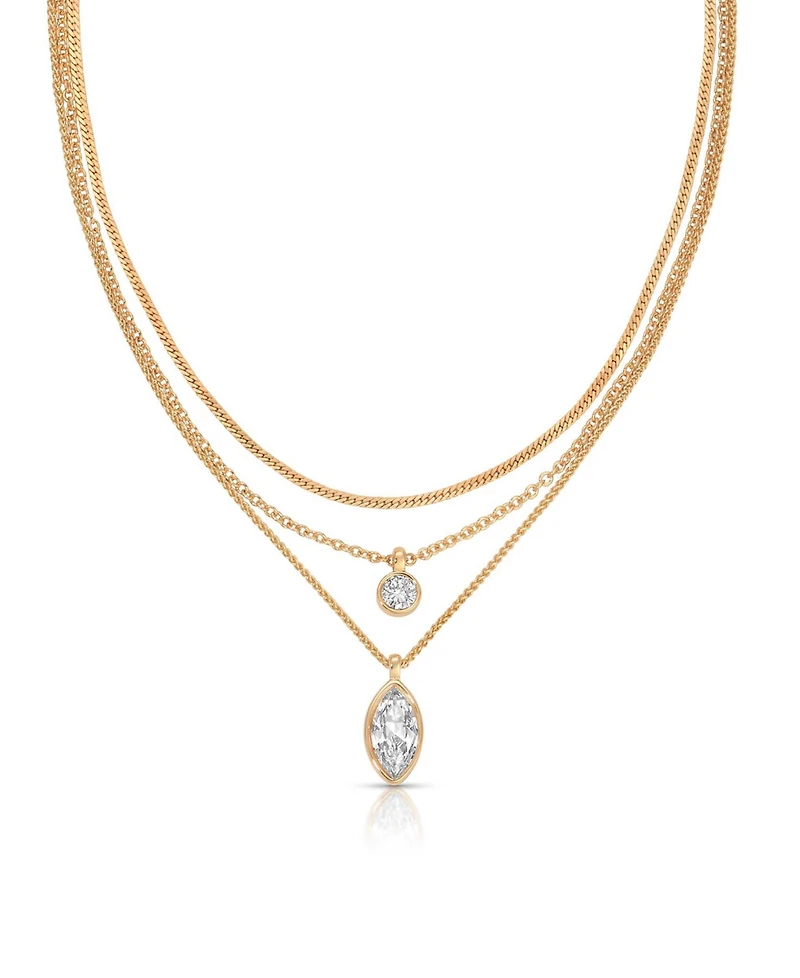 Ettika Triple Drop Layered Necklace