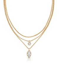 Ettika Triple Drop Layered Necklace