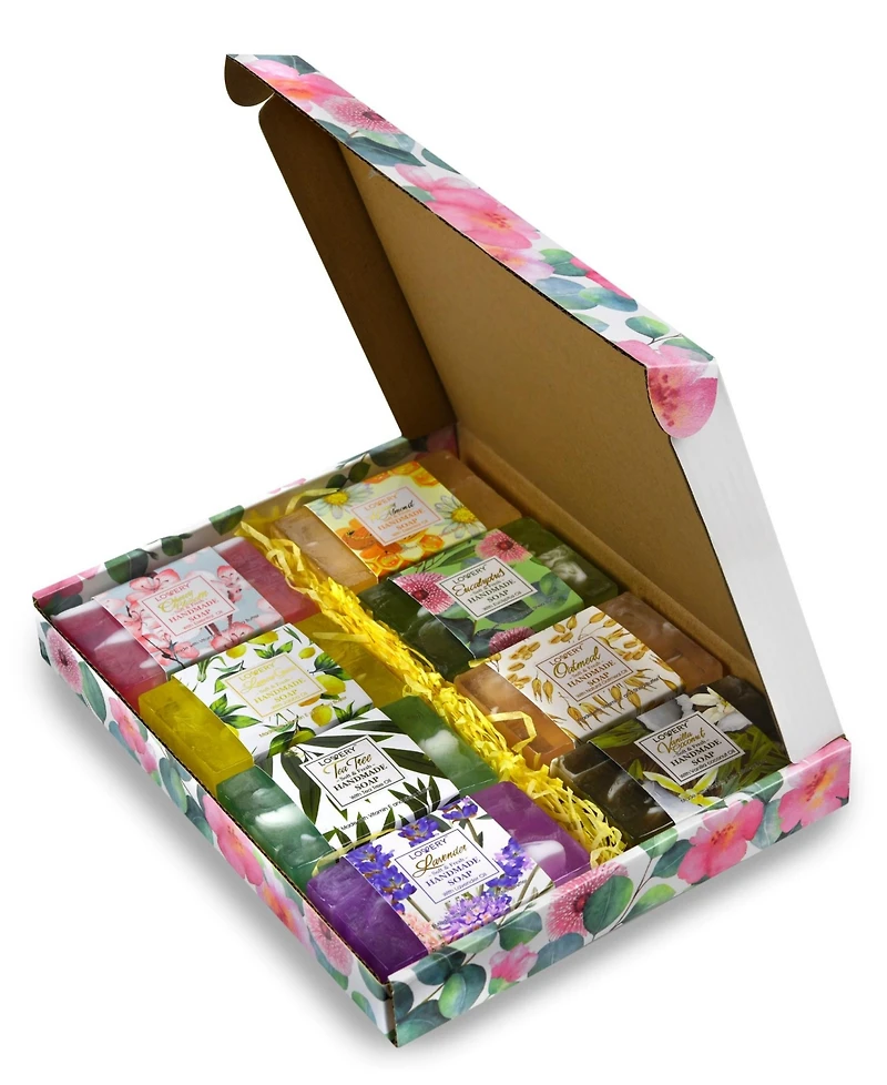 Lovery 8 Piece Handmade Soap Gift Set, Variety Pack Bath and Body Care Gift Set