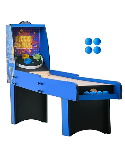 Sugift 8 Ft Roll and Score Arcade Game Table with Electronic Scorer and Automatic Ball Return