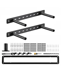 Sugift 16 Inch Hidden Floating Shelf Brackets 2 Pack with 150 Pound Capacity Per Bracket