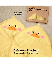 KeaBabies Cuddle Baby Hooded Towel, 2-Pack Baby Bath Towel, Hooded Baby Towels, Baby Beach Towel for Newborn, Kids