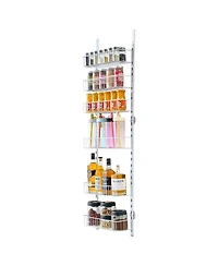 Sugift 6-Tier Over the Door Pantry Organizer Steel Hanging Spice Rack with Adjustable Shelves
