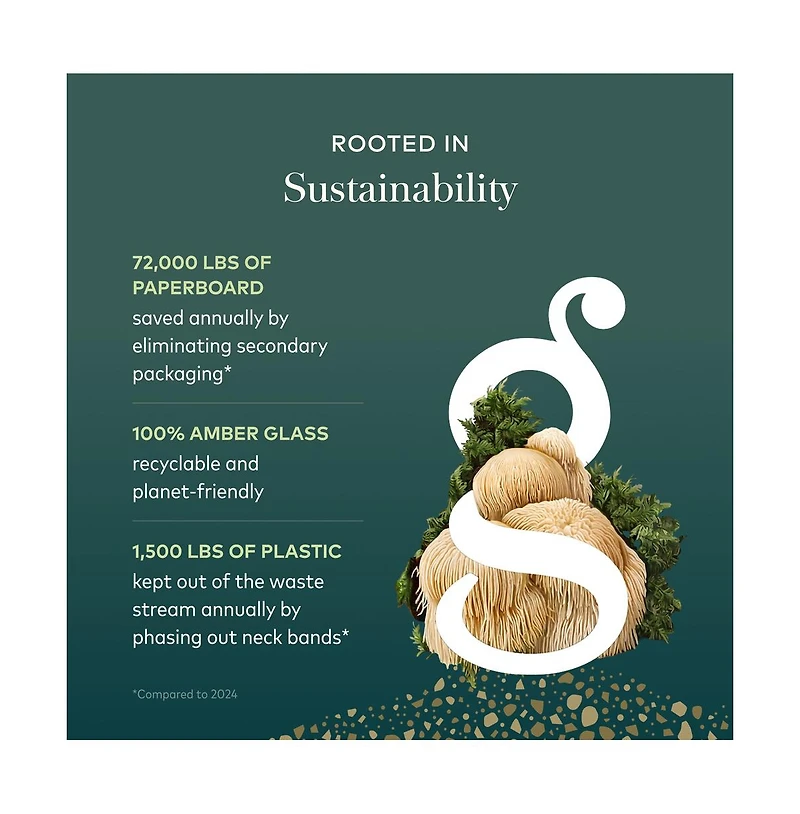 Gaia Herbs Organic Lion's Mane Mushroom - Brain and Nerve Support Supplement to Help Maintain Neurological Health