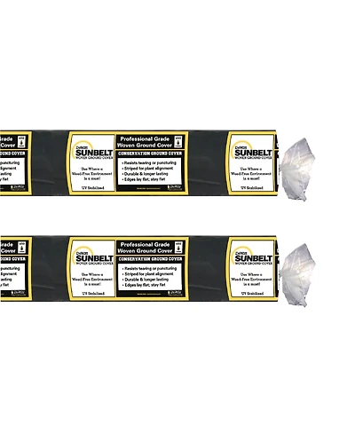 DeWitt Sunbelt 6x300ft Weed Barrier w/ DeWitt Sunbelt 4x300ft Weed Barrier