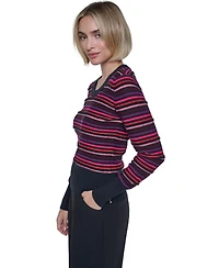 Sonia Rykiel Women's St Grmn Cmbo Stripe Poorboy Striped Crewneck Sweater