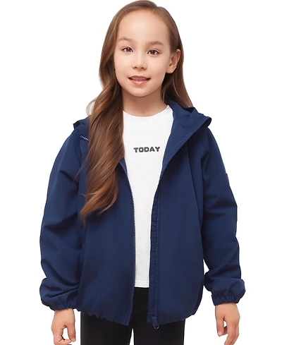 Rokka&Rolla Girls' Mia Bubble Hem Fleece Lined Hooded Jacket, 4-18