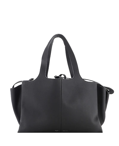 Pre-Owned Celine Medium Tri-Fold Shoulder Bag Grained Calfskin