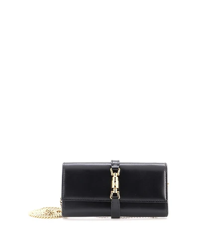 Pre-Owned Gucci Jackie 1961 Continental Chain Wallet Leather