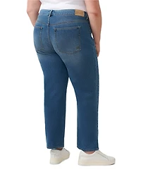 Seven7 Plus Pieced Straight High-Rise Colorblock Jeans