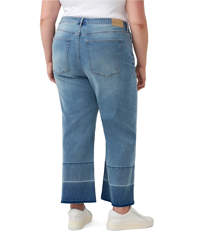 Seven7 Plus High-Rise Wide-Leg Jeans