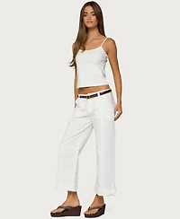 Edikted Women's Odettia Sheer Cotton Pants