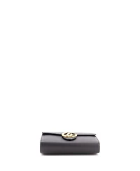 Pre-Owned Gucci Mini Gg Marmont Chain Wallet Leather