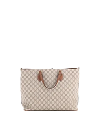 Pre-Owned Gucci Medium Convertible Soft Tote Gg Coated Canvas with Leather