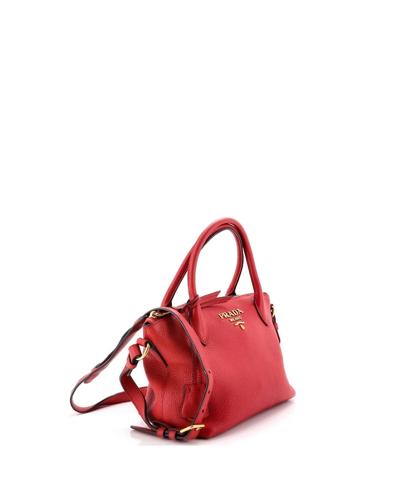 Pre-Owned Prada Mini Dual Strap Zip Tote Vitello Daino