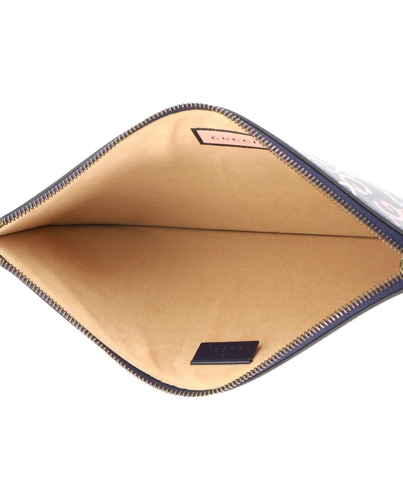 Pre-Owned Gucci Medium Zipped Pouch GucciGhost Leather