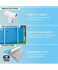Intex 28210EP 12Ft X 30In Metal Frame Above Ground Swimming Pool, Pool Only