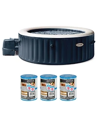 Intex PureSpa Plus Inflatable Bubble Jet Hot Tub and Replacement Filters ( Pack