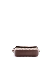 Pre-Owned Gucci Small Ophidia Flap Shoulder Bag Gg Coated Canvas