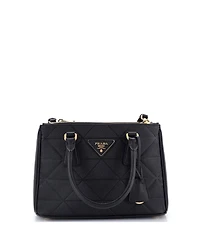 Pre-Owned Prada Mini Symbole Double Zip Tote Saffiano Leather