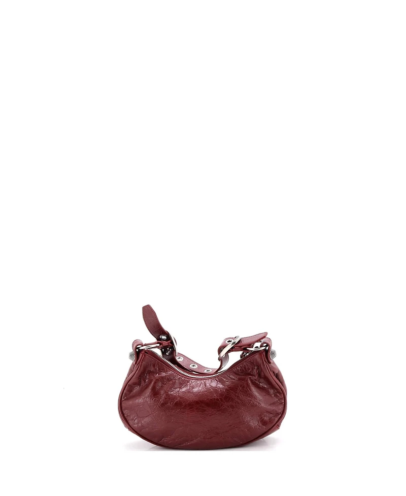 Pre-Owned Balenciaga Xs Le Cagole Giant Studs Shoulder Bag Leather