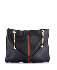 Pre-Owned Gucci Large Rajah Chain Tote Leather