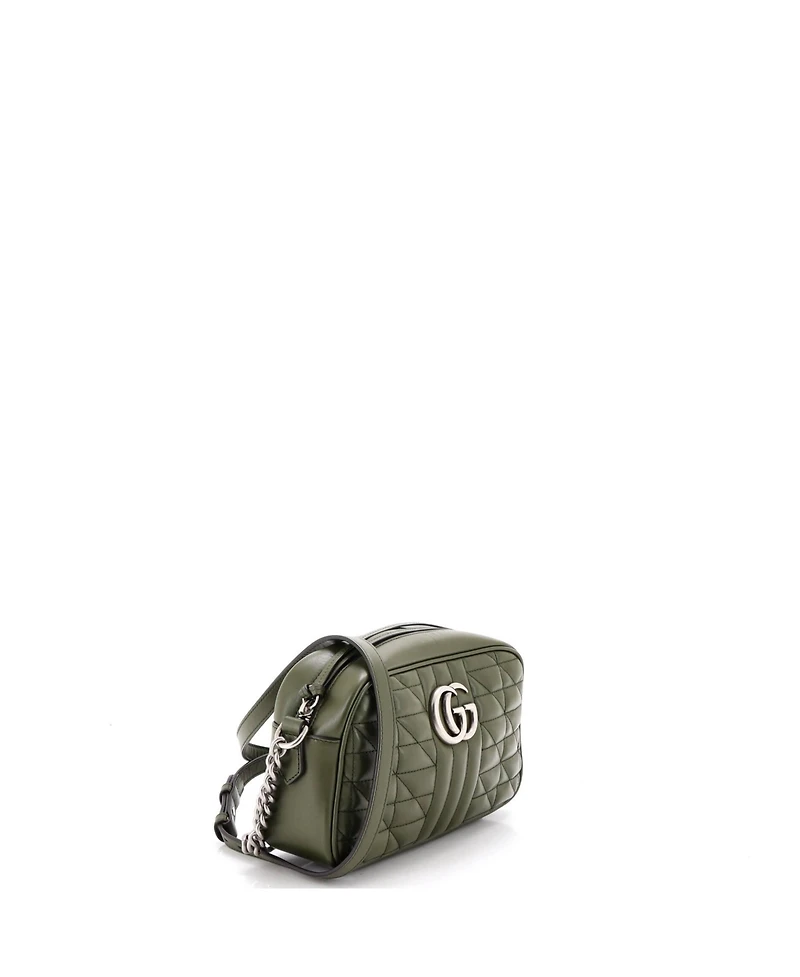 Pre-Owned Gucci Small Gg Marmont Shoulder Bag Mixed Matelasse Leather