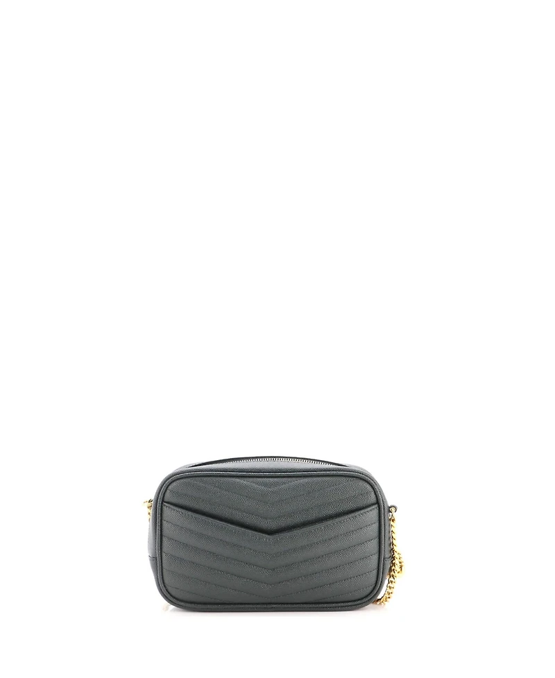 Pre-Owned Saint Laurent Mini LouLou Crossbody Bag Matelasse Chevron Leather