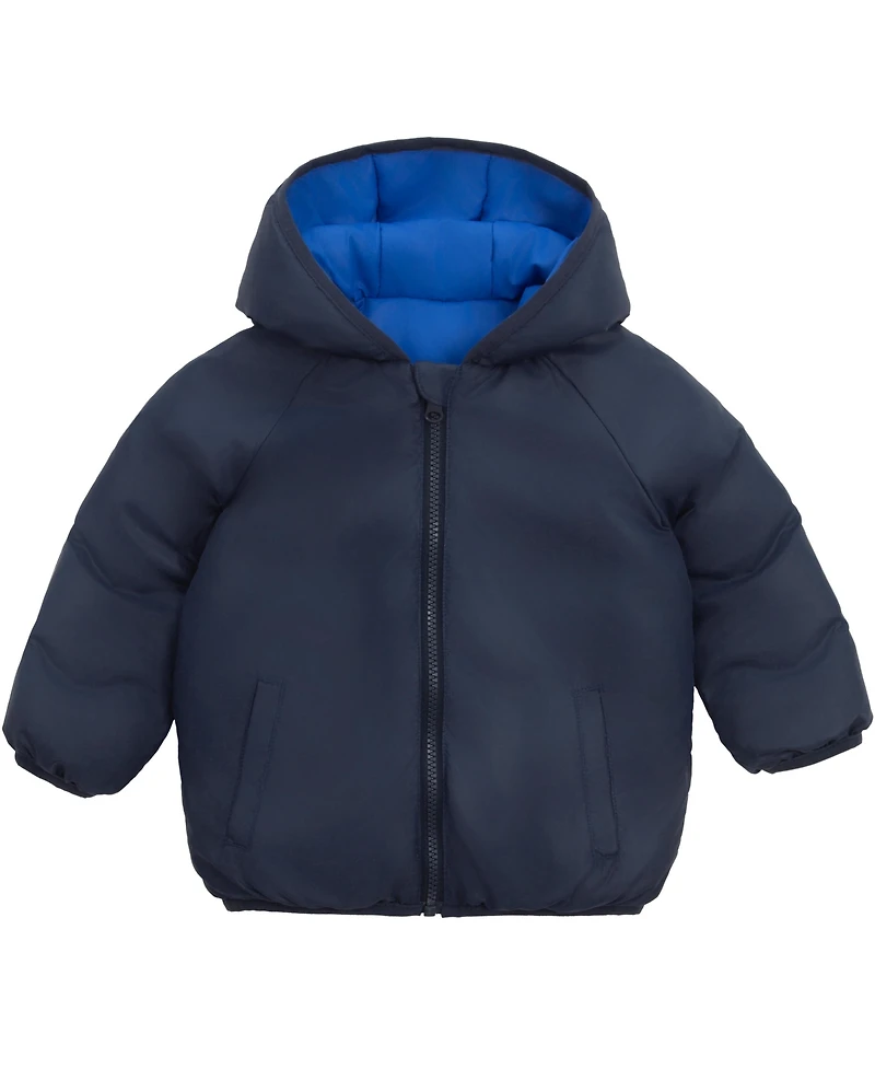 Rokka&Rolla Toddler Boys Reversible Hooded Puffer Jacket 2T-5T
