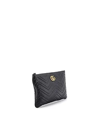 Pre-Owned Gucci Small Gg Marmont Clutch Matelasse Leather