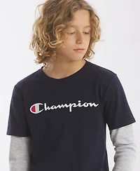 Champion Boys' 8-20 Hangdown Long-Sleeve T-Shirt