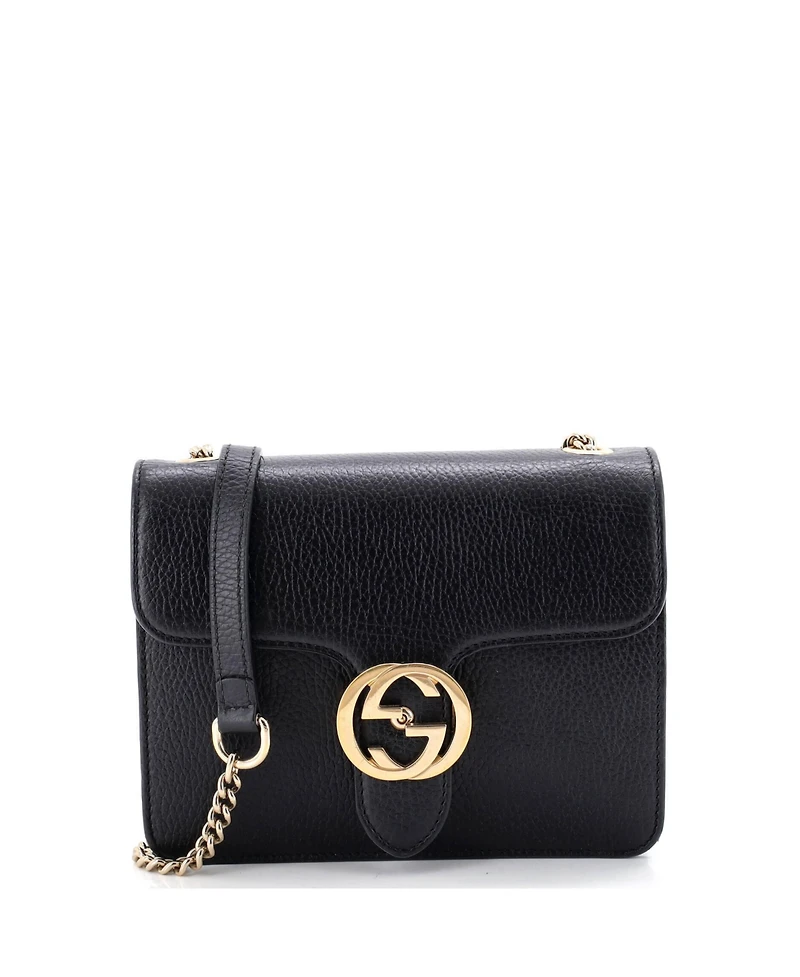 Pre-Owned Gucci Small Interlocking Shoulder Bag Leather
