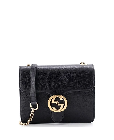 Pre-Owned Gucci Small Interlocking Shoulder Bag Leather
