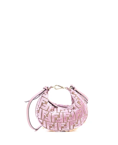 Pre-Owned Fendi Mini Fendigraphy Bag Zucca Jacquard Velvet