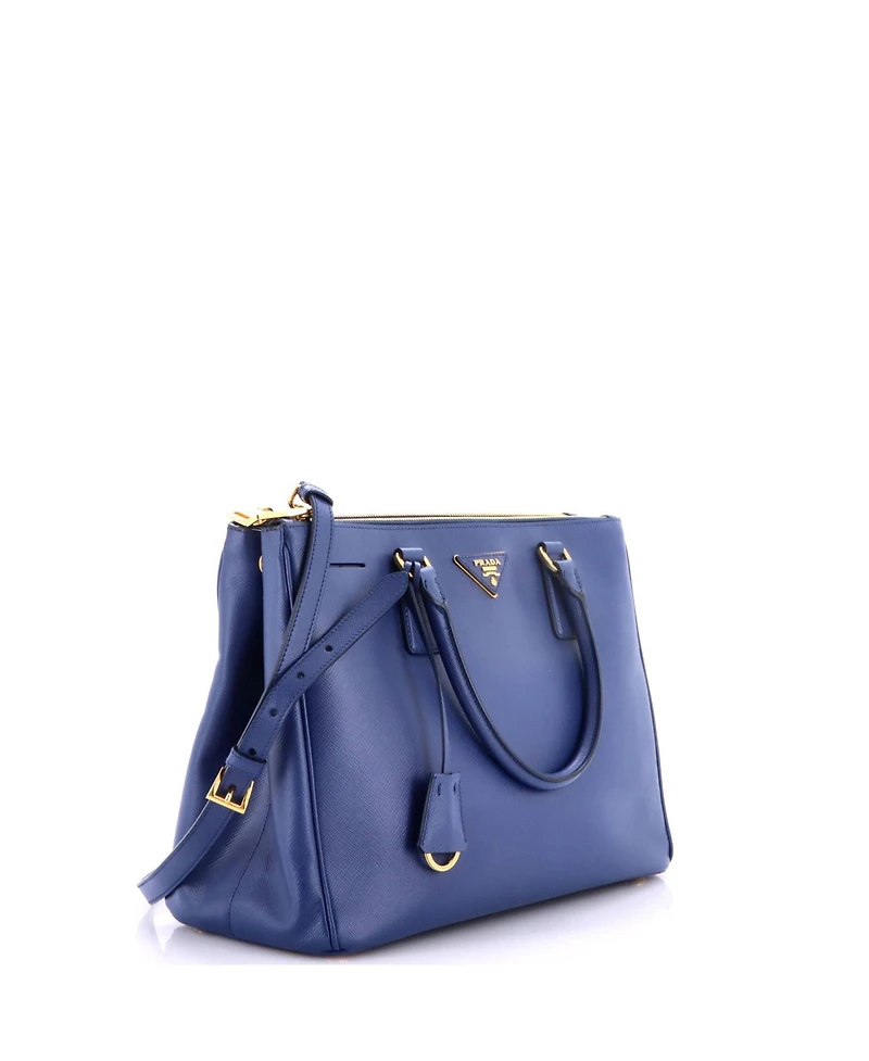 Pre-Owned Prada Medium Double Zip Lux Tote Saffiano Leather
