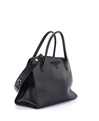 Pre-Owned Prada Medium Monochrome Tote Saffiano with City Calf