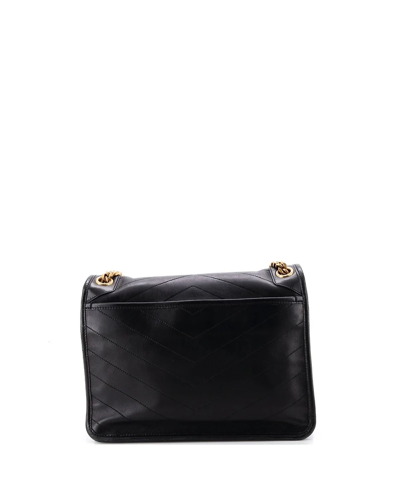 Pre-Owned Saint Laurent Medium Niki Chain Flap Bag Leather