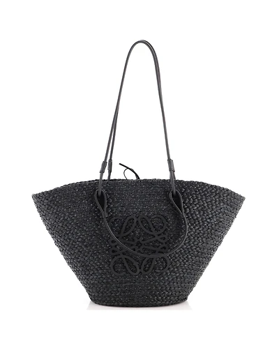Pre-Owned Loewe Medium Anagram Basket Tote Woven Raffia