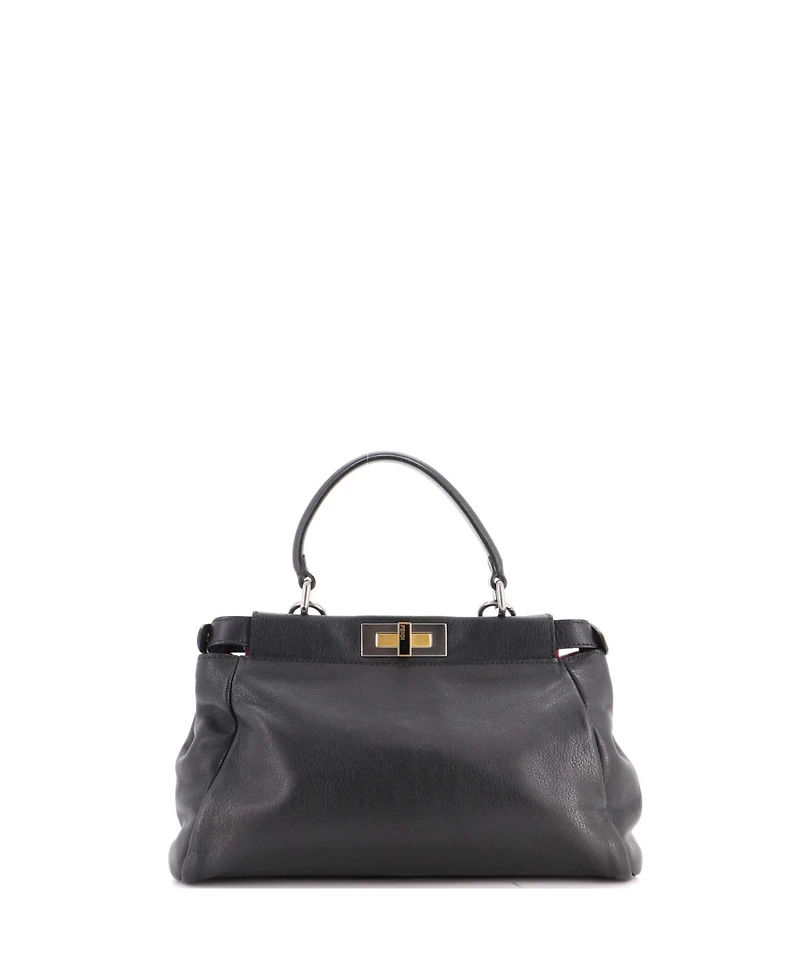 Pre-Owned Fendi Regular Peekaboo Bag Soft Leather