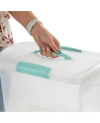 Sterilite Large Nesting ShowOffs Portable Clear File Box with Latches (18 Pack)